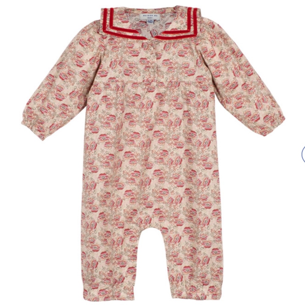 Baby Lillian Bubble, Cream & Pink Floral 18-24 most